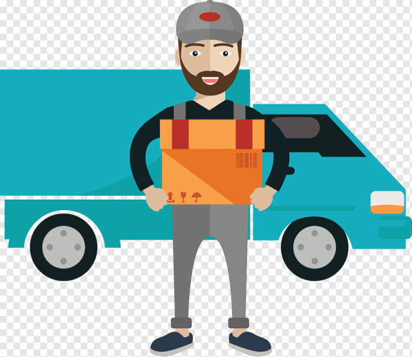 Автомобиль доставки на прозрачном фоне