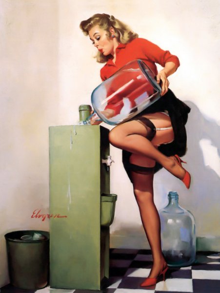 Gil Elvgren картины вода