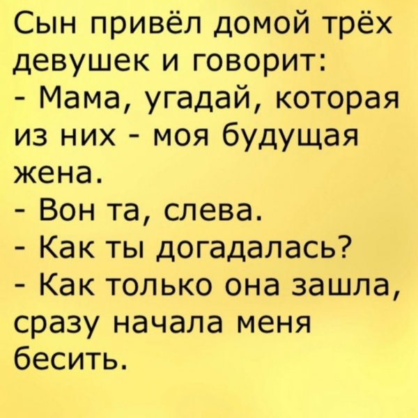 Анекдоты про свекровь и невестку