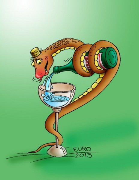 Медицинская змея карикатура