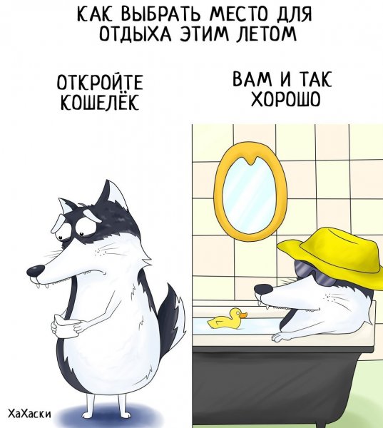 Комиксы с хаски с юмором