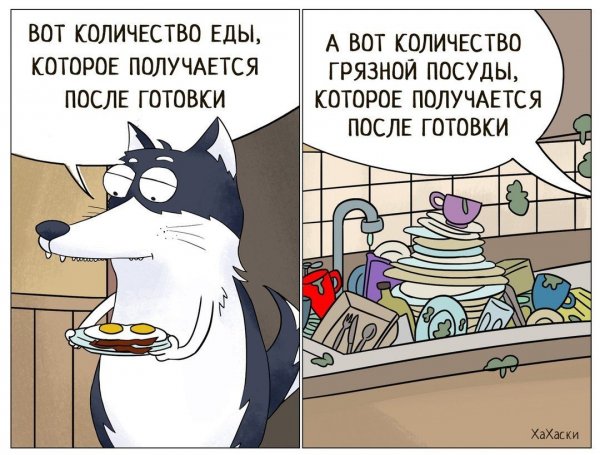 Комиксы хаски Карла