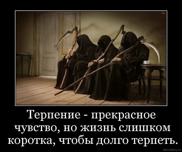 Терпение демотиватор