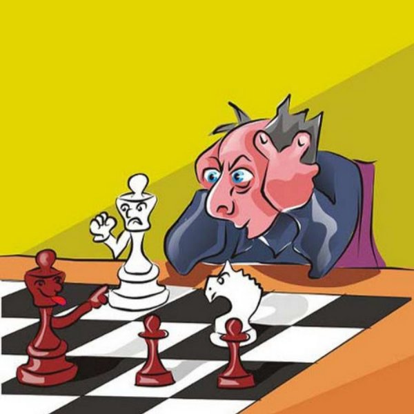 Шахматист карикатура
