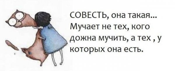 Смешные фразы про совесть