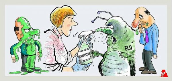 Насморк карикатура