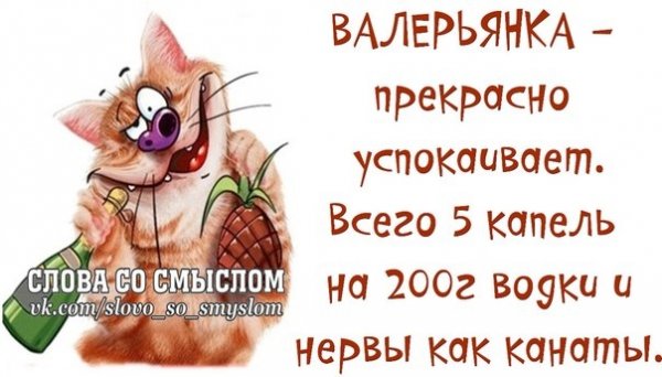 Валерьянка успокаивает