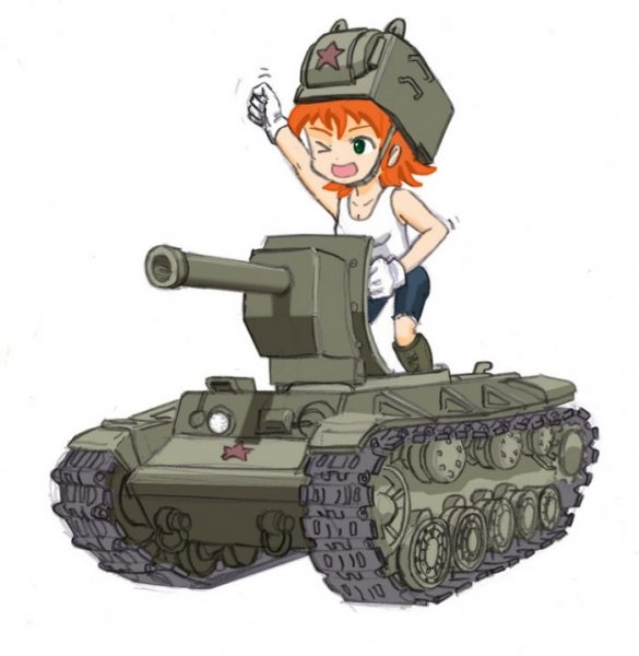 Танк с танкистом