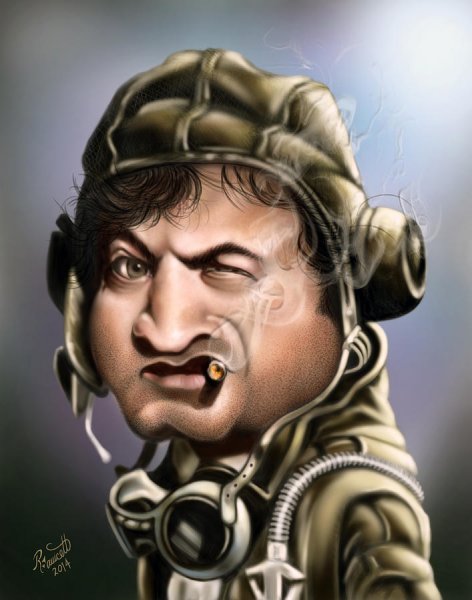Шарж танкист