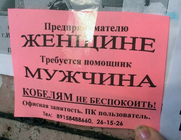 Прикольные объявления