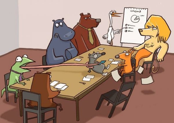 Совещание карикатура
