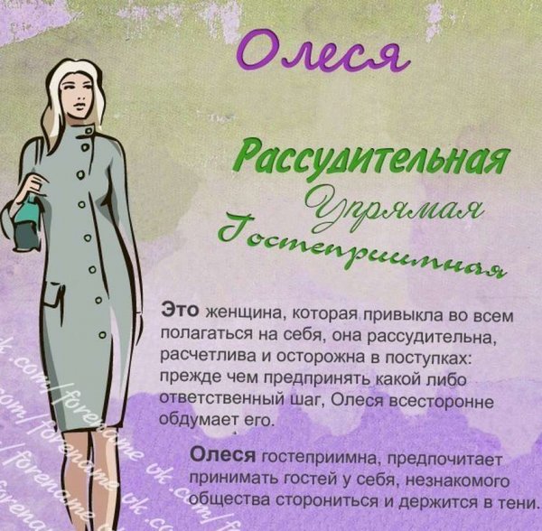 Значение имени Олеся