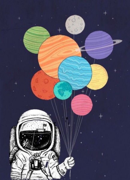 Космическая открытка