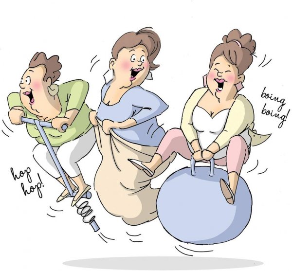 Три подруги карикатура
