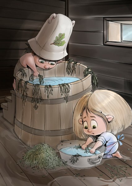 Банный день дети