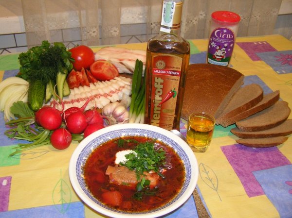 Борщ с водочкой