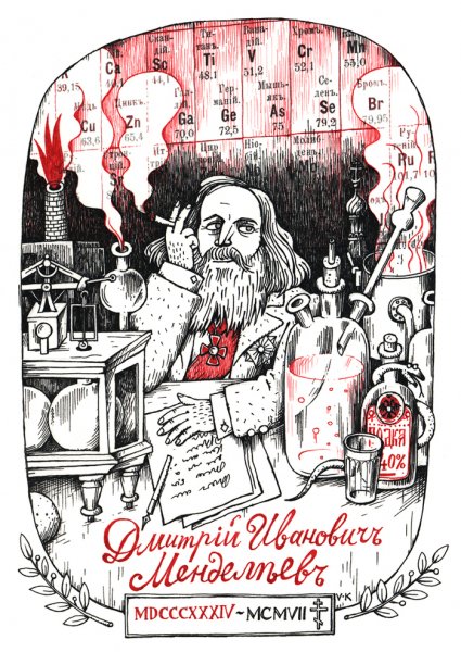 Менделеев Дмитрий Иванович карикатура
