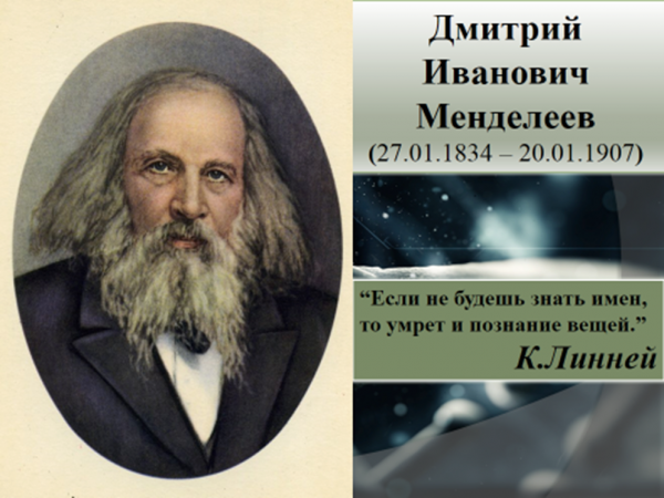 Менделеев Дмитрий Иванович портрет с подписью