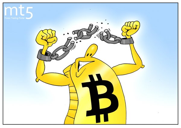 Биткоин карикатура