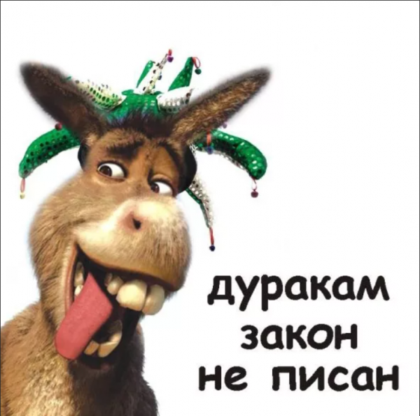 Дурачок надпись