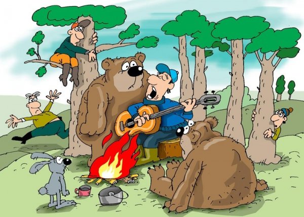 Турист карикатура