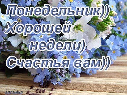 С добрым утром понедельника и удачной недели