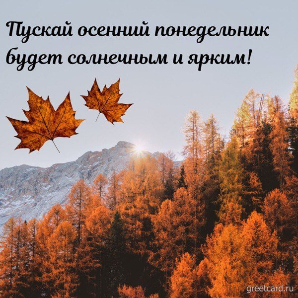 Доброго осеннего понедельника