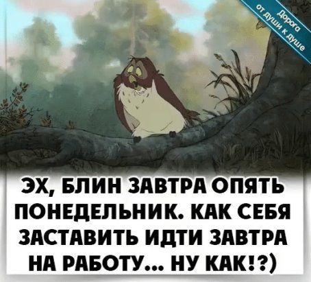 Завтра опять понедельник