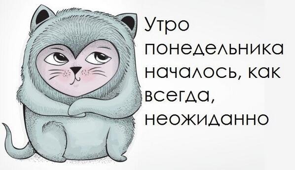 Нас туптло утро понедельника