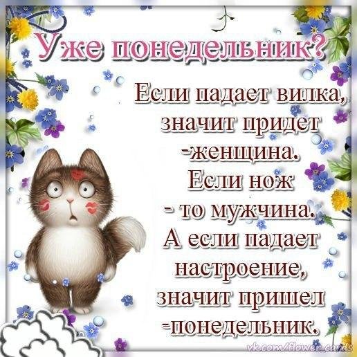С понедельником прикольные пожелания