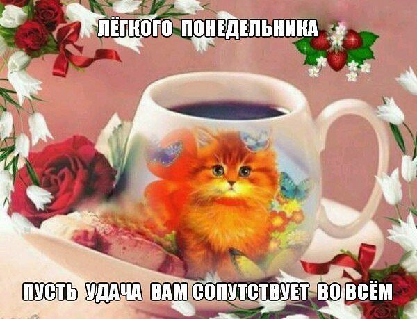 С добрым утром понедельника и хорошего настроения
