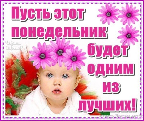 Поздравление с понедельником