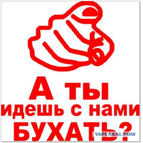 Плакат а ты идешь с нами бухать