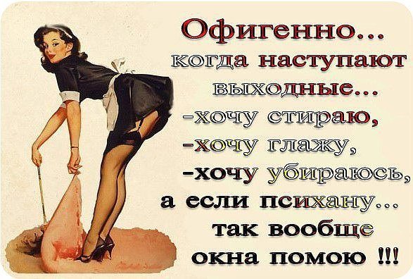 Выходной у женщины юмор