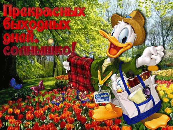 Открытки хороших выходных с анимацией