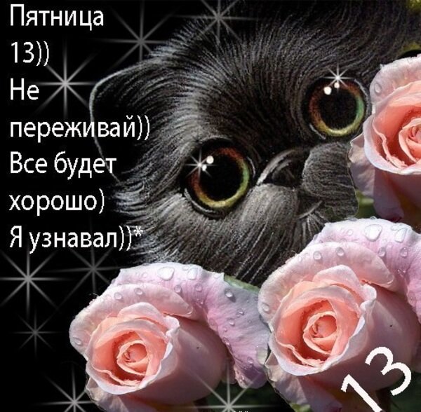 Открытки пятница 13 прикольные