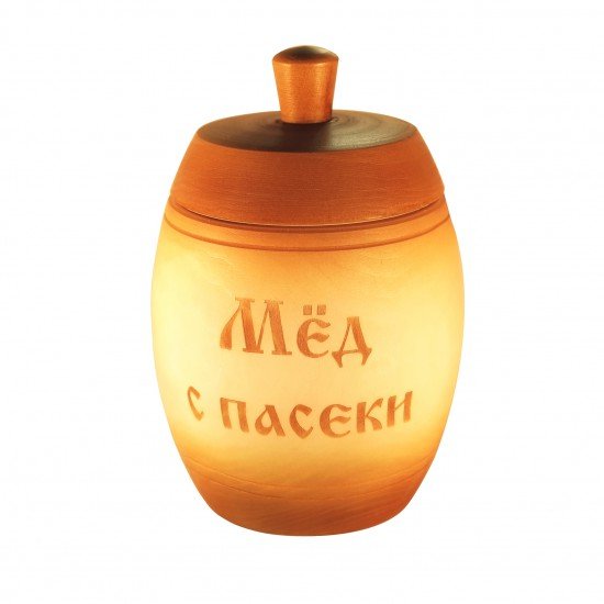 Бочонок меда на белом фоне