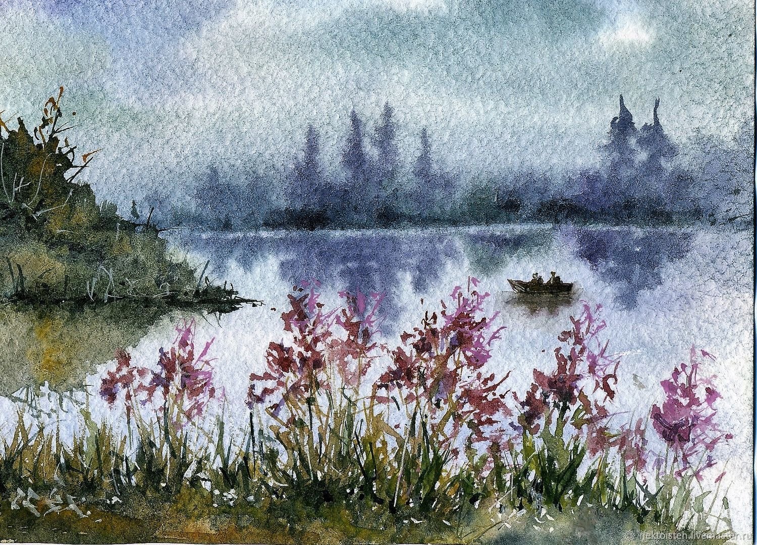 Пейзаж акварельный