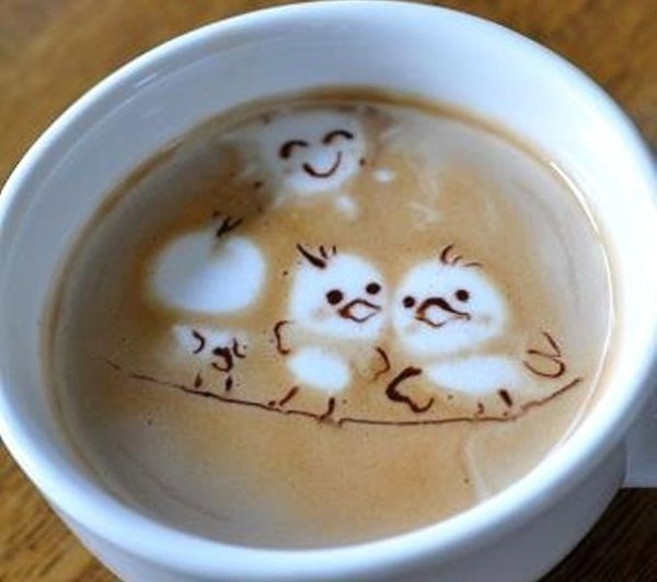 Смешные рисунки на кофе