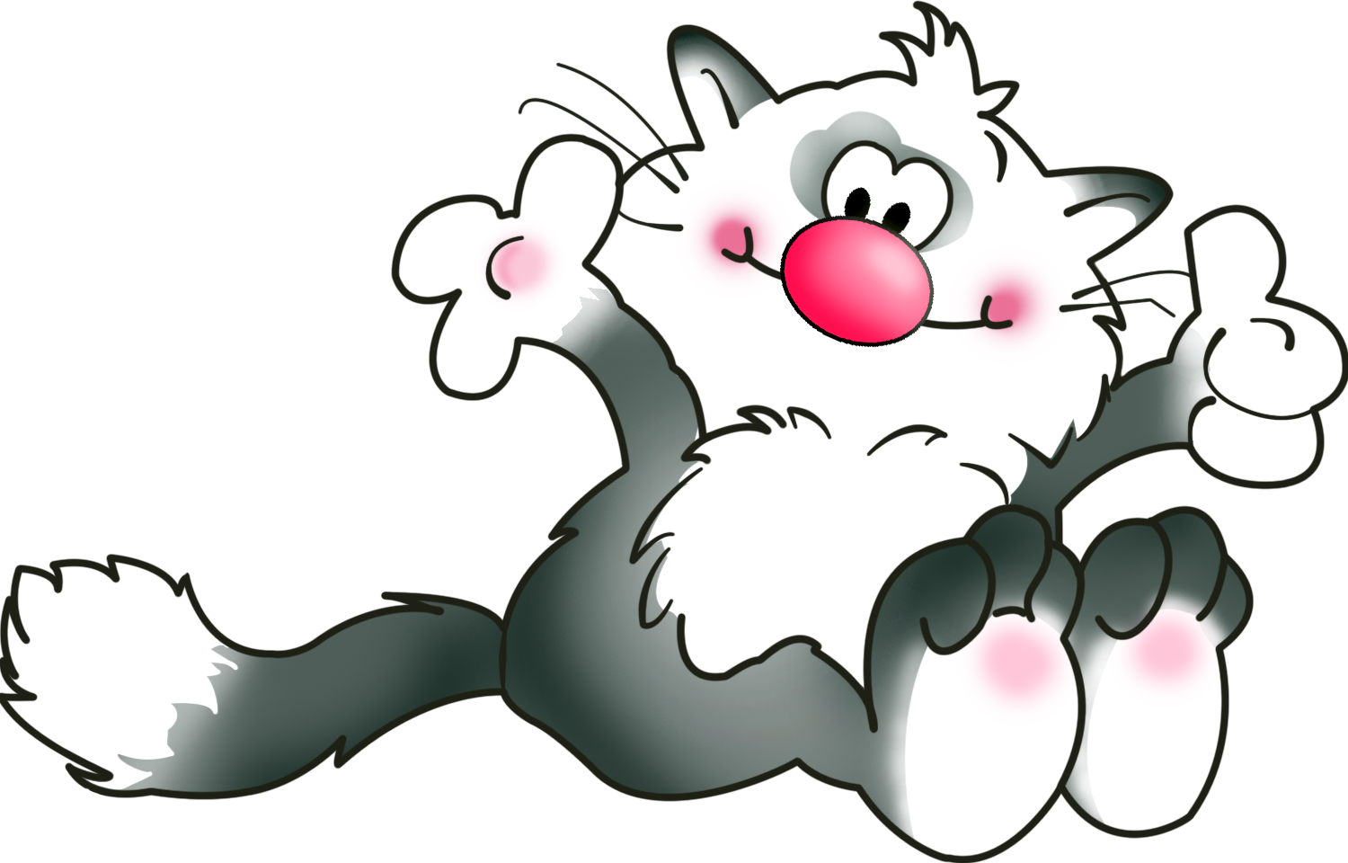 Радостный котик рисунок - 94 фото