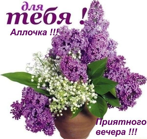 Открытка привет Аллочка