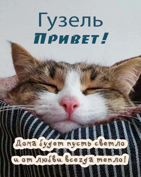 Поздравительная открытка с днем рождения Гузель