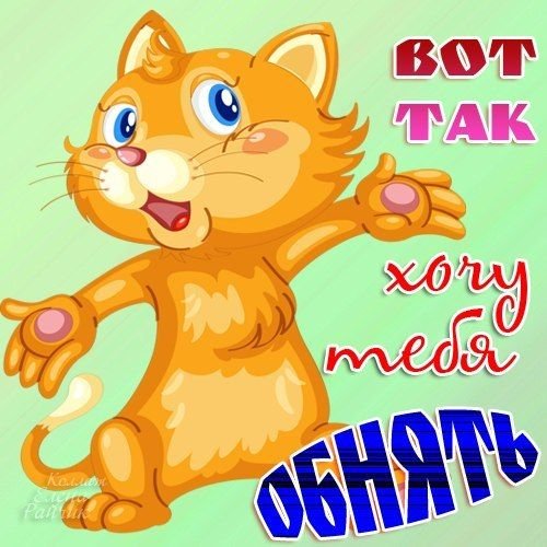 Стикер обнимаю тебя