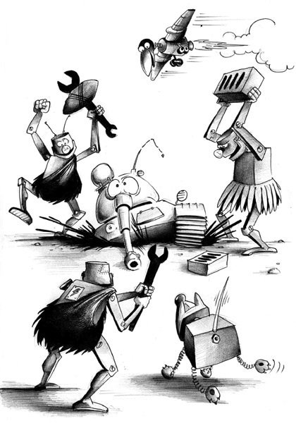 Робот карикатура