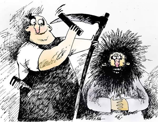 Смешные карикатуры про парикмахеров