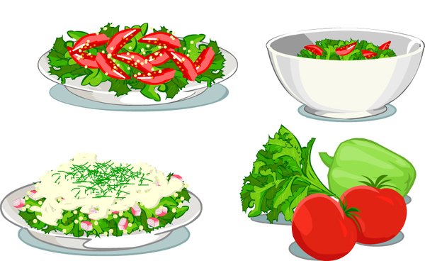 Нарисовать овощной салат
