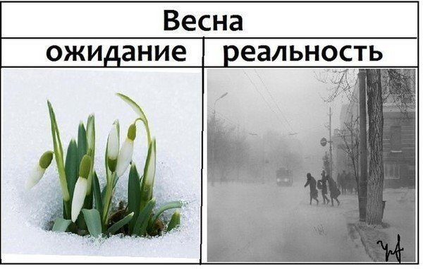 Первый день весны ожидание и реальность