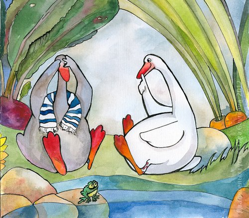 Гуси жили у бабуси 2 веселых гуся