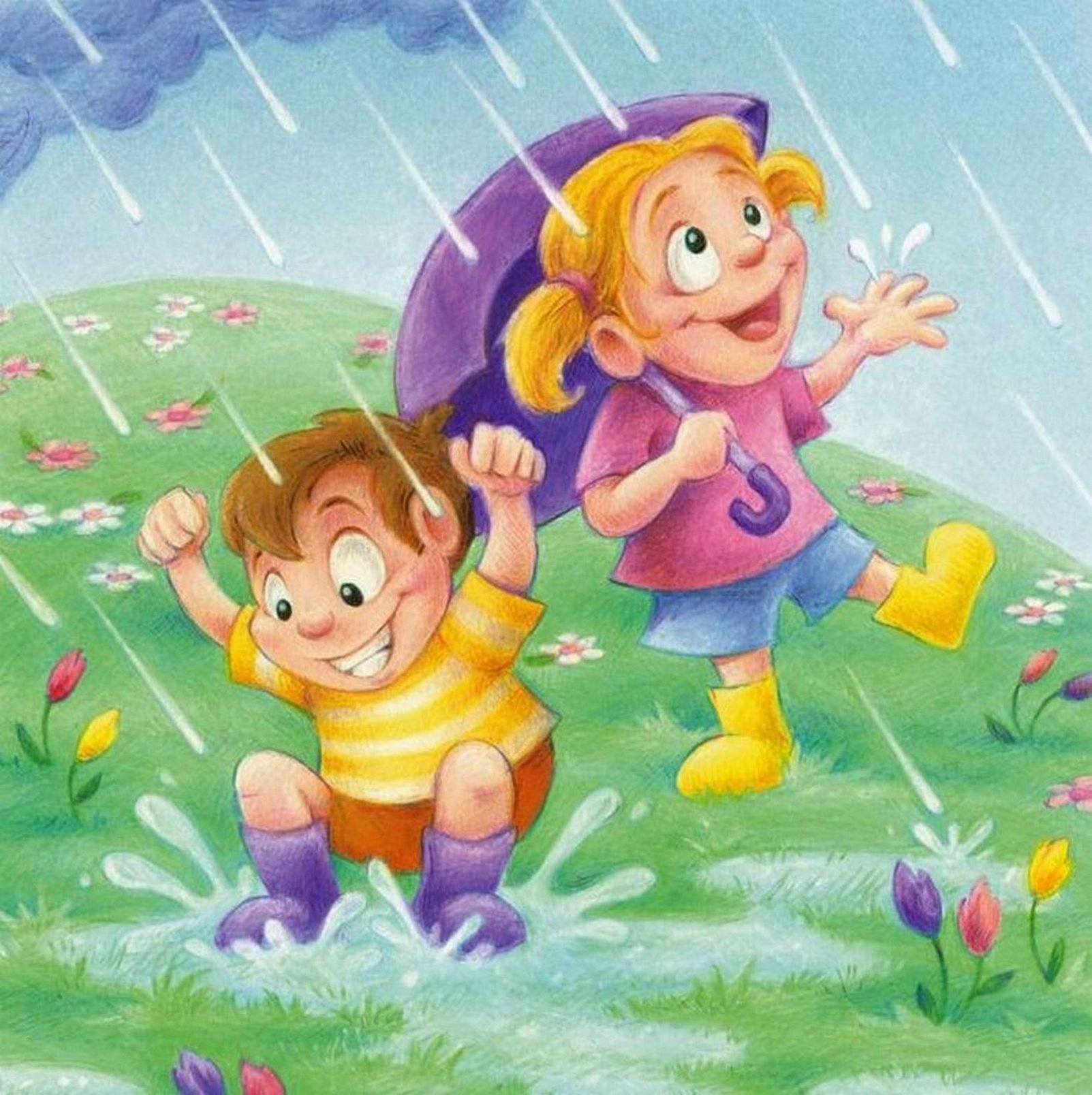 Веселый дождь песня. Лето для дошкольников. Дети дождя. Детские иллюстрации. Лето иллюстрация для детей.