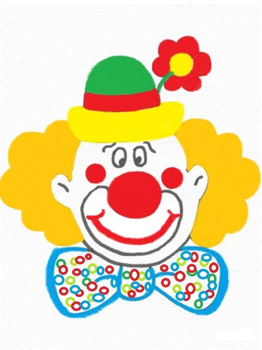 Рисование маска младшая группа. Лицо клоуна. Аппликация "клоун". Клоун аппликация для детей. Маска веселого клоуна.